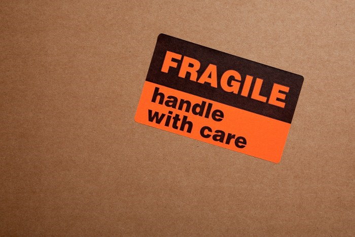 packing fragile items