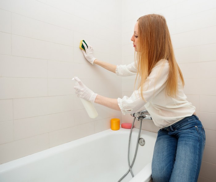 bathroom cleaning