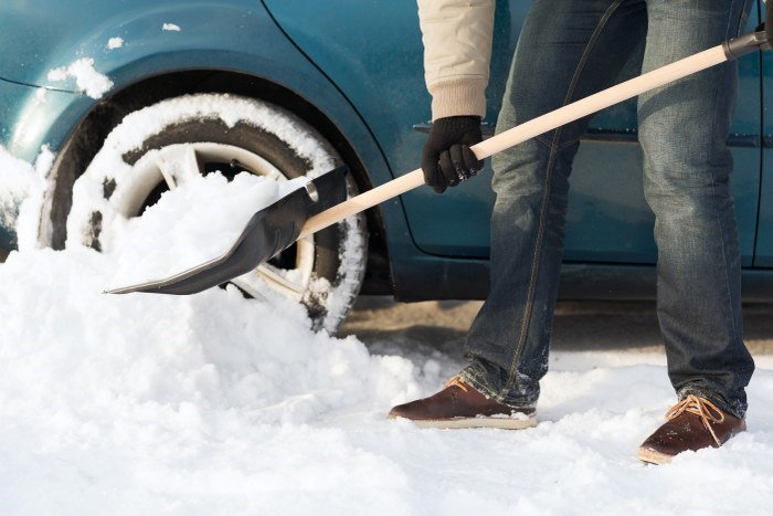 shovelling snow